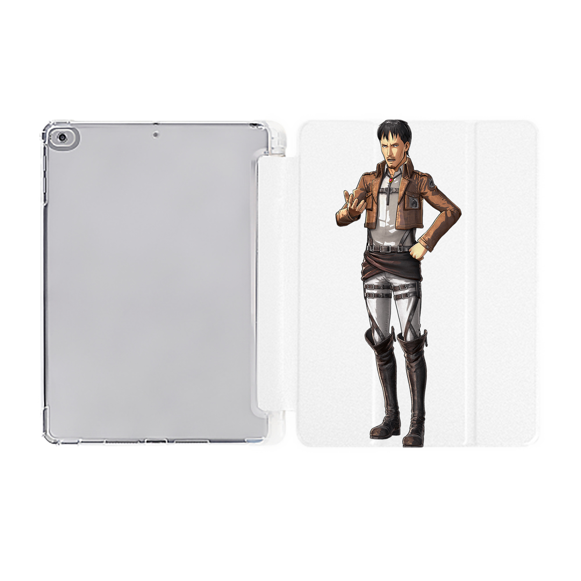 （画像用） 進撃の巨人 Attack on Titan IPad ケース ペン収納付き 三つ折りスタンド PUレザー×シリコン 対応機種9.5/10.5/10.9インチ